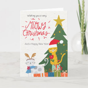 Meowy Weihnachtskatzen Feiertagskarte