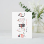 Meowy Weihnachtskatzen Feiertagspostkarte (Stehend Vorderseite)