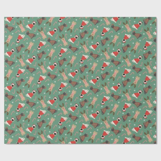 Meowy Weihnachtskatzen Geschenkpapier (Flach)