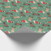 Meowy Weihnachtskatzen Geschenkpapier (Ecke)