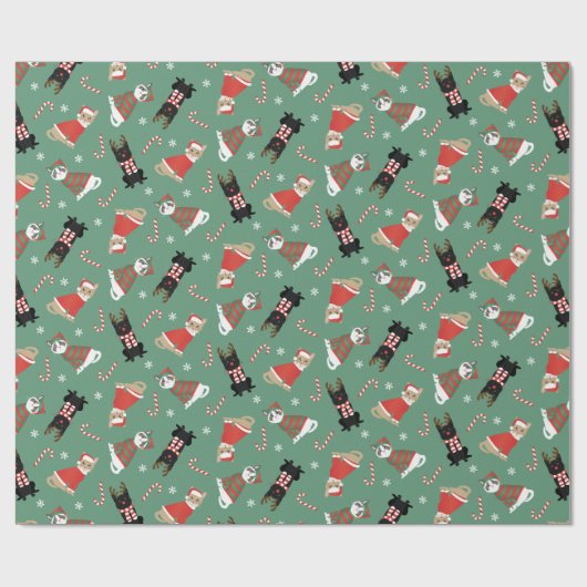 Meowy Weihnachtskatzen Geschenkpapier (Flach)
