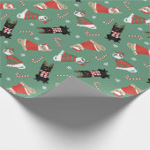 Meowy Weihnachtskatzen Geschenkpapier (Ecke)