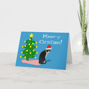 Meowy Weihnachtskatzen-Gruß-Karte Feiertagskarte