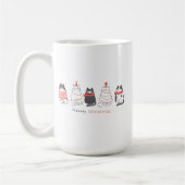 Meowy Weihnachtskatzen Kaffeetasse (Links)