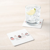 Meowy Weihnachtskatzen Rechteckiger Pappuntersetzer (Vor Ort)