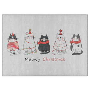 Meowy Weihnachtskatzen Schneidebrett