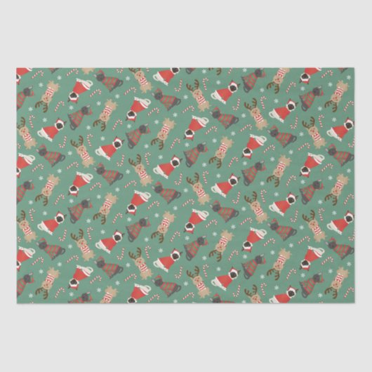 Meowy Weihnachtskatzen Seidenpapier (Vorderseite)