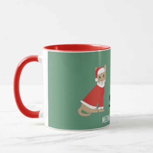 Meowy Weihnachtskatzen Tasse (Links)