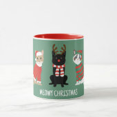 Meowy Weihnachtskatzen Tasse (Zentrum)