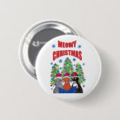 Meowy Weihnachtsknopf Button (Vorne & Hinten)