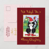 Meowy Weihnachtsniedlicher Feiertagspostkarte (Vorne/Hinten)