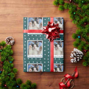 Meowy Weihnachtspersonalisiertes Geschenkpapier