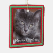 Meowy Weihnachtsrahmen anpassbare Kitty Keramikornament (Rechts)