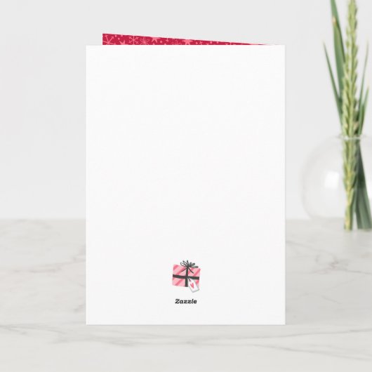 Meowy Weihnachtsschlafen Kitty Feiertagskarte (Rückseite)