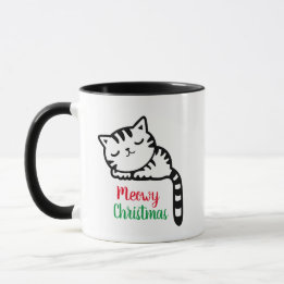 Meowy Weihnachtsschlafen Kitty Tasse