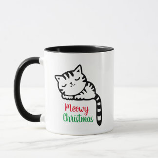 Meowy Weihnachtsschlafen Kitty Tasse