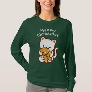 Meowy WeihnachtsT - Shirt: Hungriger T-Shirt