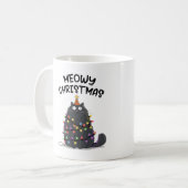 Meowy Weihnachtstasse Kaffeetasse (Vorderseite Links)