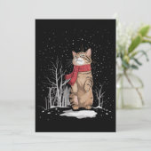Meowy Xmas Cats Christmas Snow Kitten Funny Gift  Einladung (Stehend Vorderseite)
