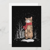 Meowy Xmas Cats Christmas Snow Kitten Funny Gift  Einladung (Vorne/Hinten)