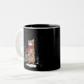 Meowy Xmas Cats Christmas Snow Kitten Funny Gift  Zweifarbige Tasse (Vorderseite Links)