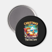 Meowy Xmas Summer Christmas In July Chillin Cool C Magnet (Vorderseite/Rückseite)