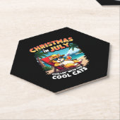 Meowy Xmas Summer Christmas In July Chillin Cool C Untersetzer (angewinkelt)