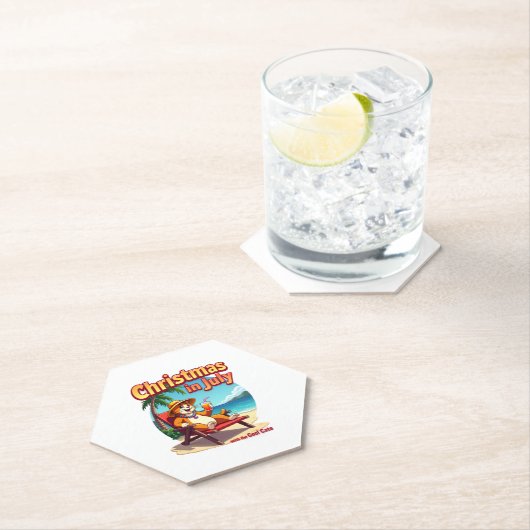 Meowy Xmas Summer Christmas In July Chillin Cool C Untersetzer (Vor Ort)