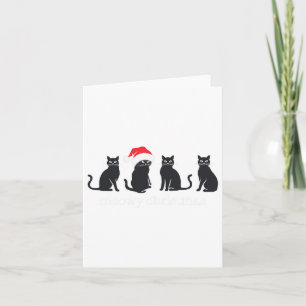 Meowys Christmas Black Cat Weihnachtsmannmützen pr Karte