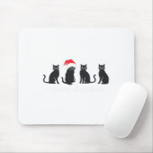 Meowys Christmas Black Cat Weihnachtsmannmützen pr Mousepad (Mit Mouse)