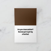 Meowza! Funny Brown Kitty Cat Cartoon Design Karte (Innenseite)