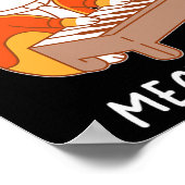 Meowzart Cat Pun Clico Piano Poster (Ecke)