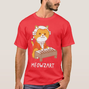 Meowzart Katzenwitz Klassische Musik Klavier Lusti T-Shirt