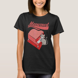 Meowzart Musikinstrument Musiker Pianist Cat P T-Shirt