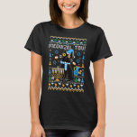 Meowzel Tov Chanukah Jüdische Schwarze Katze Hanuk T-Shirt<br><div class="desc">Meowzel Tov Chanukah Jüdische schwarze Katze Hanukkah Ugly Sweater 2</div>