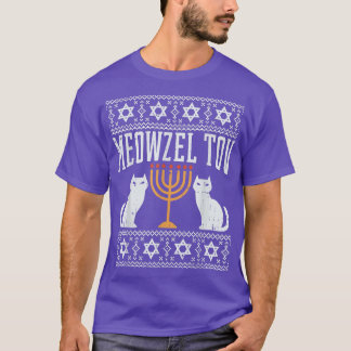 Meowzel Tov Chanukah Jüdischer Cat Owner Ugly Hanu T-Shirt