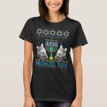 Meowzel Tov Chanukah Jüdischer Cat Owner Ugly Hanu T-Shirt<br><div class="desc">Meowzel Tov Chanukah Jüdischer Katzenbesitzer Ugly Hanukkah 1</div>