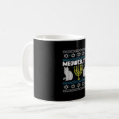 Meowzel Tov Chanukah Juwish Cat Owner Ugly Kaffeetasse (Vorderseite Links)