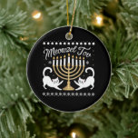 Meowzel Tov Funny Chanukah Hanukkah Ugly Sweater Keramik Ornament<br><div class="desc">Meowzel Tov Funny Chanukah Hanukkah Ugly Sweater</div>