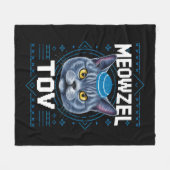 Meowzel Tov Hanukkah Juwish Cat Holiday Fleecedecke (Vorderseite (Horizontal))