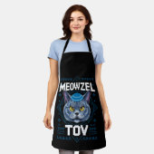 Meowzel Tov Hanukkah Juwish Cat Holiday Schürze (Getragen)