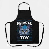 Meowzel Tov Hanukkah Juwish Cat Holiday Schürze (Vorderseite)