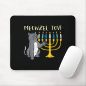Meowzel Tov Jewish Cat Funny Hanukkah Chanukah Pjs Mousepad (Mit Mouse)