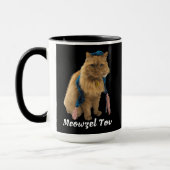 Meowzel Tov Jüdische Funny Cat Tasse (Links)