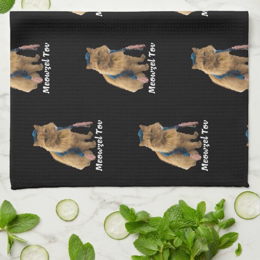 Meowzel Tov Mazel Tov Jüdisches Küchentuch (Gefaltet)