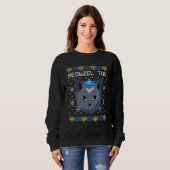 meowzel tov ugly cat hanukkah chanukah sweatshirt (Vorne ganz)