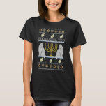 meowzel zu hässlicher Chanukah jüdische Katze hanu T-Shirt<br><div class="desc">meowzel zu hässlicher Chanukah jüdische Katze hanukkah</div>