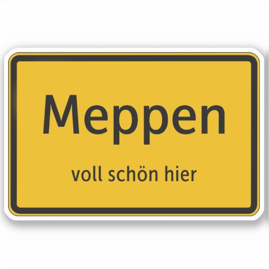 Meppen Aufkleber Sticker Autoaufkleber (Vorderseite)