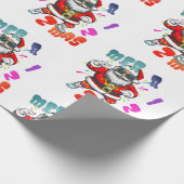 Mer rizz mas - Christmas Rizz funny Santa  Geschenkpapier (Ecke)