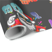 Mer rizz mas - Christmas Rizz funny Santa Geschenkpapier (Rolleneckpunkt)